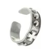 Silver-plated metal adjustable rosary ring