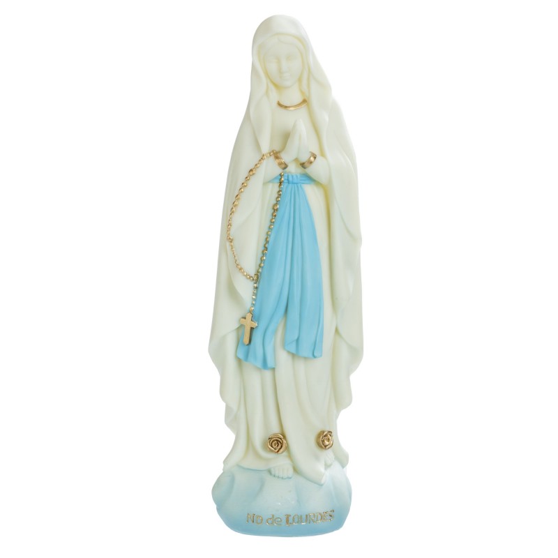 Statua Madonna luminosa in resina 14 cm