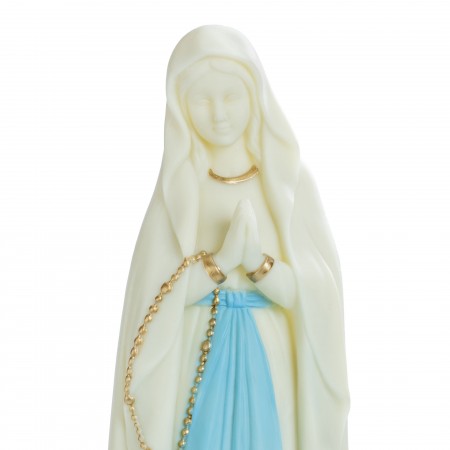 Our Lady of Lourdes glow-in-the-dark resin statue 14 cm