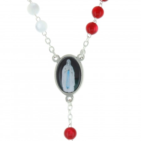 Divine Mercy Glass rosary with box