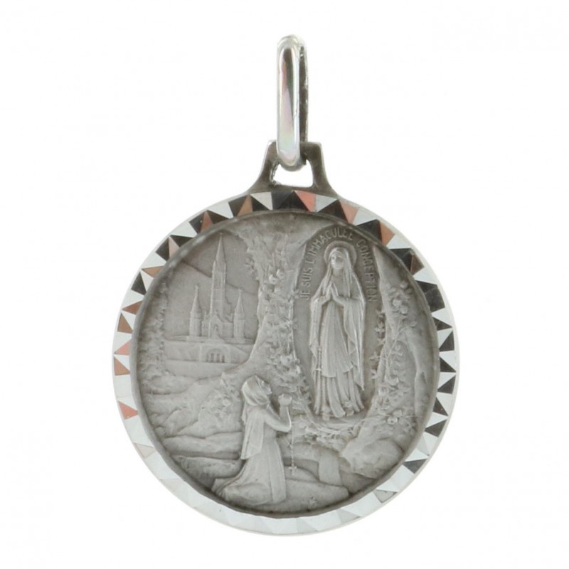 Lourdes Apparition Silver medal 20mm