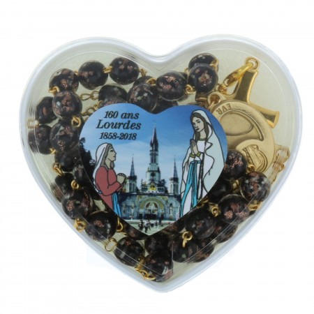 Chapelet de Lourdes en verre de Murano