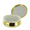 Custode à Hosties dorée avec médaille de Saint Benoit 6 x 6cm