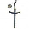 Crucifix en Bronze émaillé 10 cm