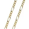 Chaîne en métal doré et maille alternée 50cm