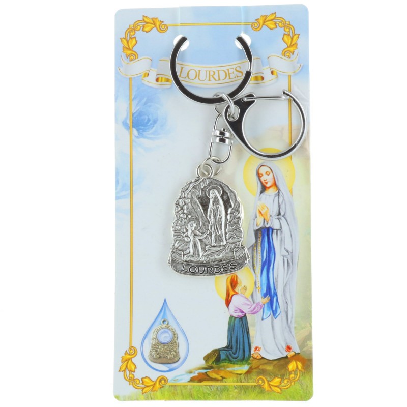 Lourdes key-ring with Lourdes water drops