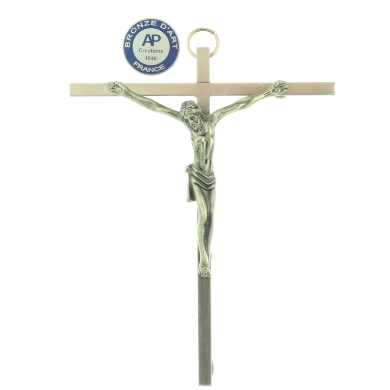 Bronze wall crucifix 12.5cm