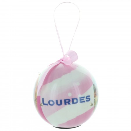 Lourdes Flashing Christmas tree bauble
