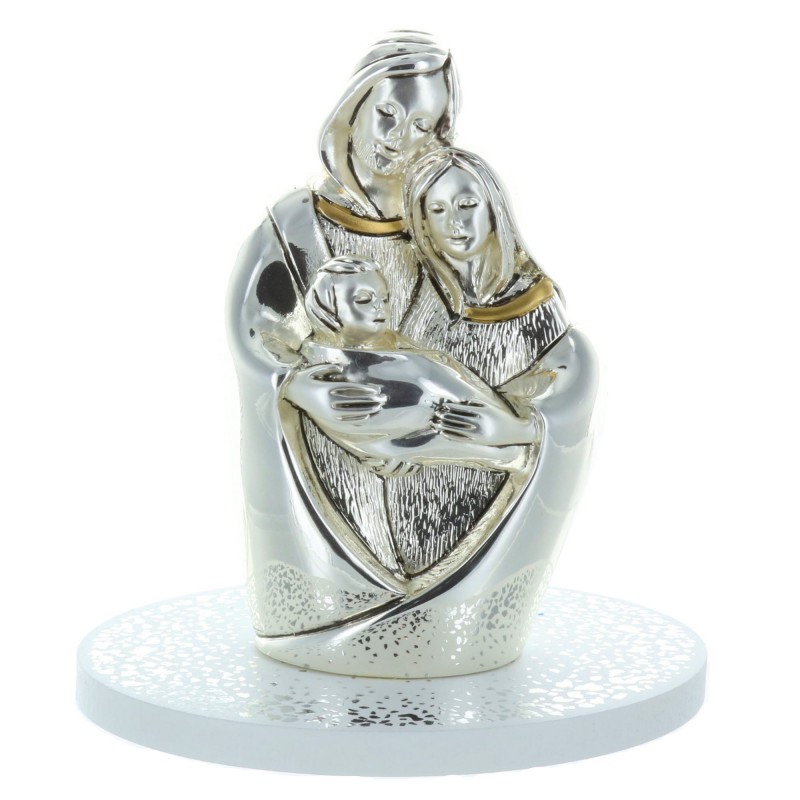 Silver-Plated Holy Family Statue 10cm