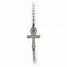 Bracelet religieux avec une croix de vie en zirconium