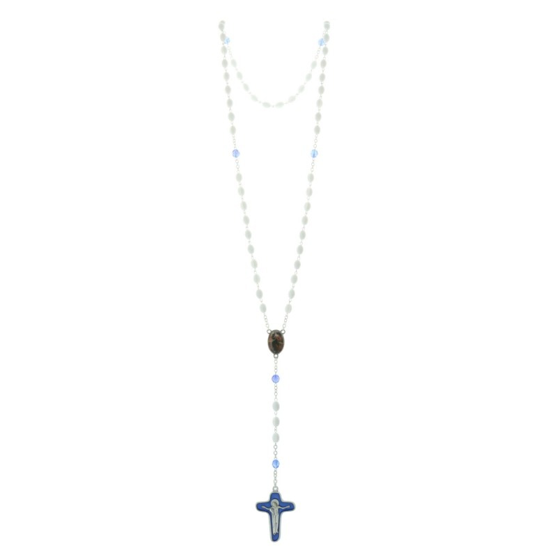 Chapelet de Marie qui défait les noeuds en verre avec la croix de la Mater Dolorosa