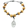 Bracelet dizainier de Saint Christophe en bois avec sa boîte