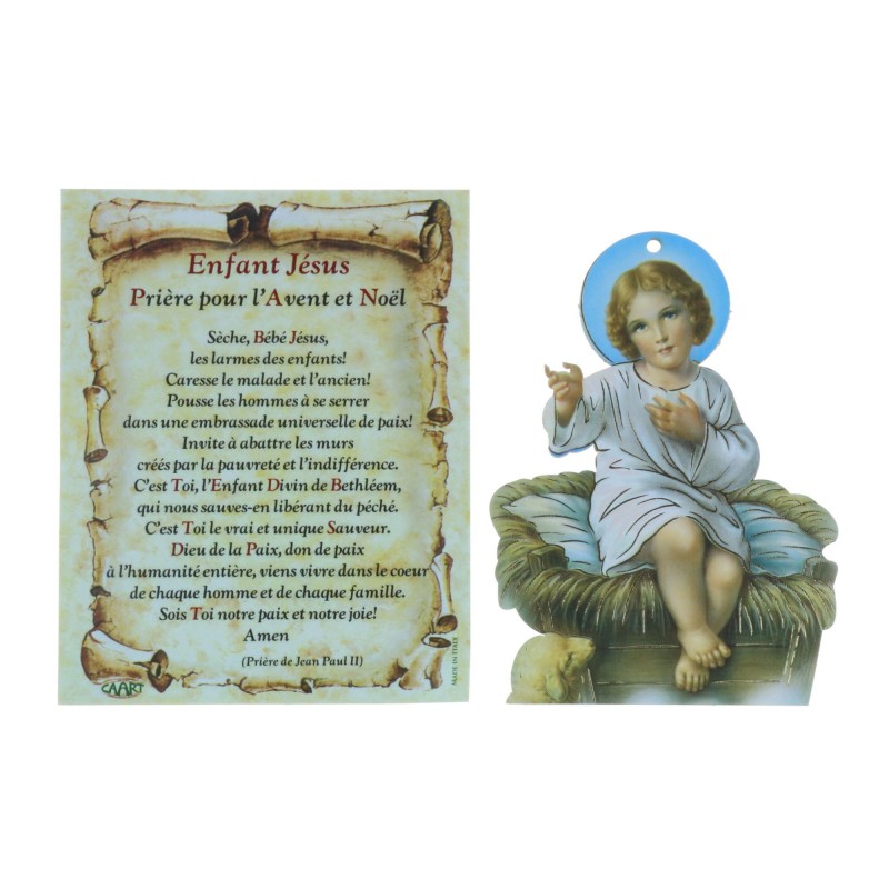 Child Jesus magnet with perfect prayer for Advent and Christmas