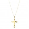 18-carat Gold-Plated cross pendant and golden chain 50cm set