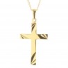 18-carat Gold-Plated cross pendant and golden chain 50cm set