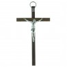 Crucifix en bois foncé à suspendre