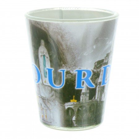 Petit verre pour eau de Lourdes