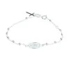 Silver rosary bracelet with a Miraculous medal and a cross pendant