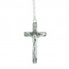 Silver Lourdes rosary with clasp