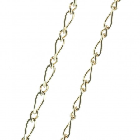 Gold-Plated chain alternate mesh 50cm