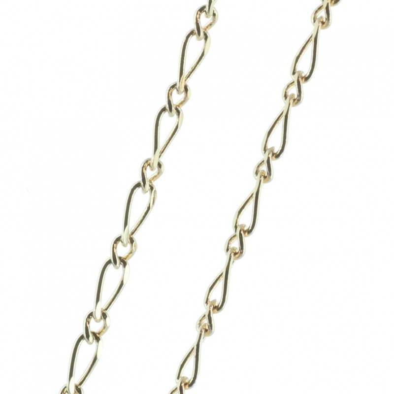 Gold-Plated chain alternate mesh 50cm