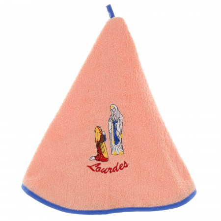 Hand towel with Lourdes embroidery