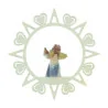 Wooden star for Christmas tree with Angel 8,5 x 8,5cm