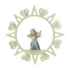 Wooden star for Christmas tree with Angel 8,5 x 8,5cm