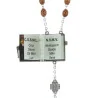 Saint Benedict Wooden rosary with special booklet centerpiece