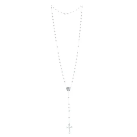 Lourdes Silver rosary, 5mm beads