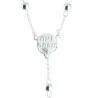 Lourdes Silver rosary, 5mm beads