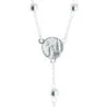 Lourdes Silver rosary, 5mm beads