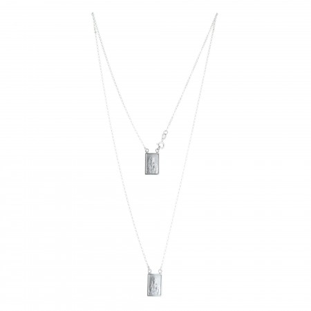 Scapular medals on a silver necklace