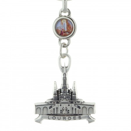 Porte-clés représentant la Basilique de Lourdes