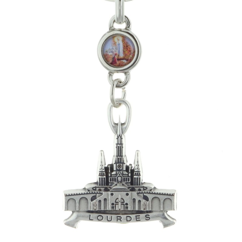Key ring picturing Lourdes Basilica