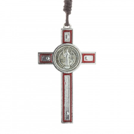 Saint Benedict Crucifix with a cord necklace and booklet
