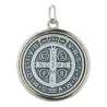 Médaille de Saint Benoît en métal argenté 1,5cm Médaille de Saint Benoît en métal argenté 1,5cm