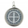 Saint Benedict Silvery metal medallion 1.5cm