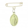 Our Lady of Grace Golden metal pin
