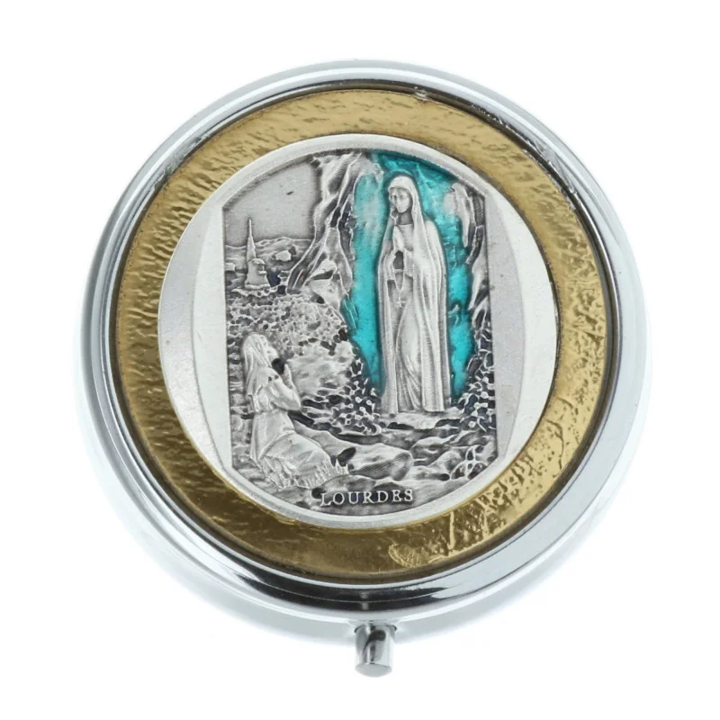 Holyart Custode hosties épis Pain Calice et Raisin en métal Plaque Aluminium 5 cm
