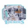 Magnet di Lourdes colorato in rilievo