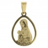 Medal of Our Lady of Lourdes in gilded steel