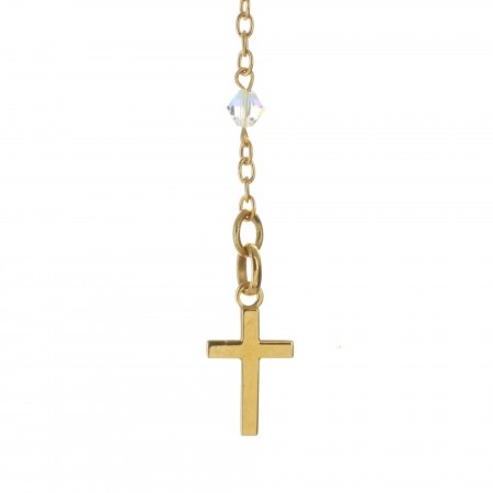 9 karats Gold Rosary and Swarovski crystal beads