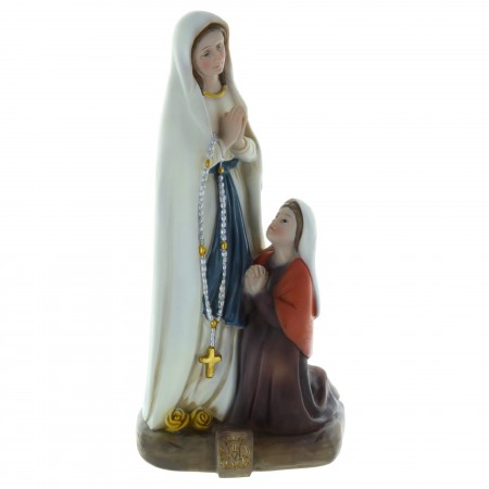 Lourdes Apparition Statue 20cm in patinated resin