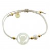 Communion Bracelet with a Mother-of-pearl pendant of Our Lady