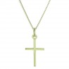 Gold-plated modern cross pendant set with gold-plated chain 45cm