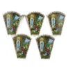 Lot de 5 flambeaux multilingues pour cierge de procession