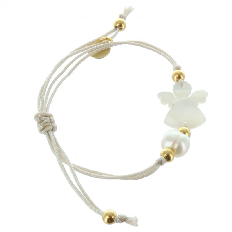 Communion Bracelet with Mother-of-pearl Angel