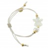 Bracelet de Communion en corde avec un Ange en Nacre