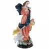 Statue de Marie qui défait les Noeuds en résine colorée 30cm